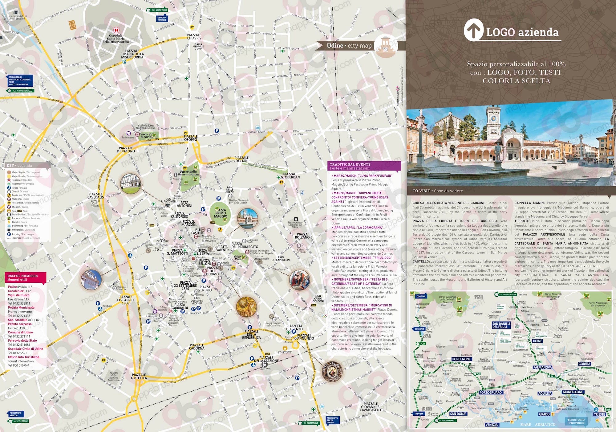 Mappa di Udine - Udine city map - mappa Udine - mappa personalizzata di Udine