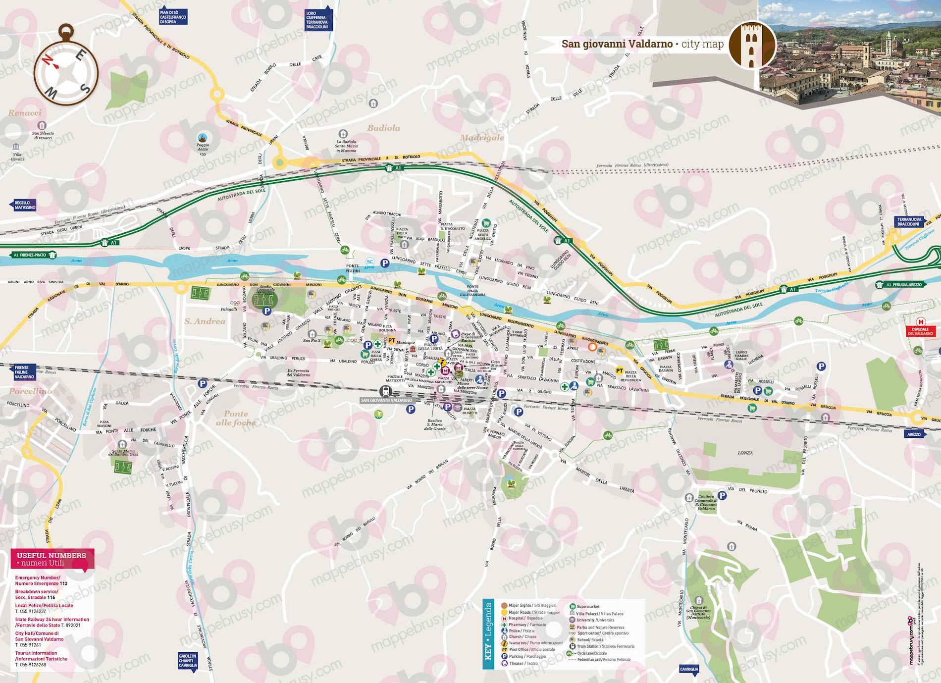 Mappa di San Giovanni Valdarno - San Giovanni Valdarno city map - mappa San Giovanni Valdarno - mappa personalizzata di San Giovanni Valdarno - mappa tursitica di San Giovanni Valdarno