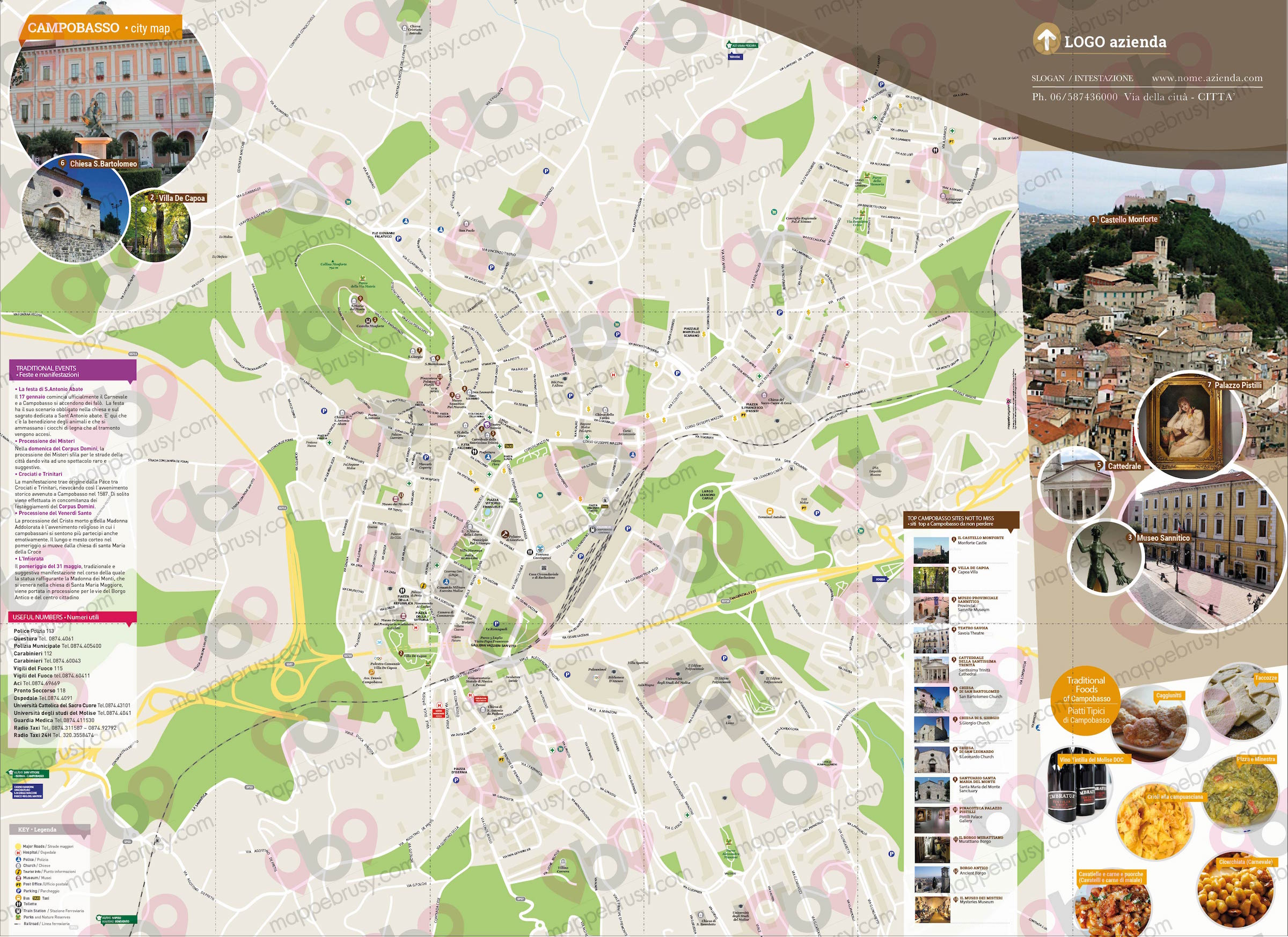 Mappa di Campobasso - Campobasso city map - mappa Campobasso - mappa personalizzata di Campobasso - mappa tursitica di Campobasso