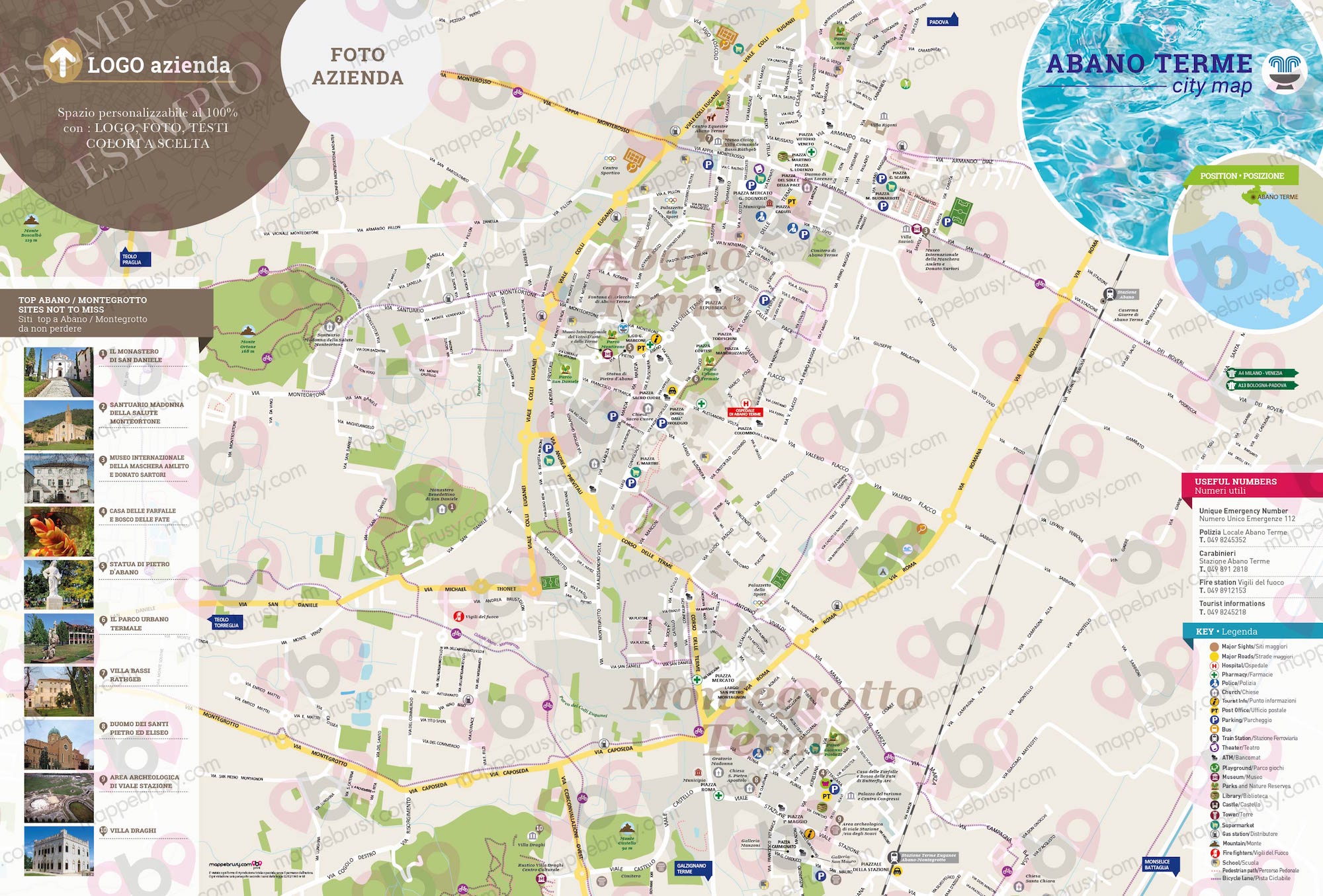 Mappa di Abano e Montegrotto terme - Abano e Montegrotto terme city map - mappa Abano e Montegrotto terme - mappa personalizzata di Abano e Montegrotto terme - mappa tursitica di Abano e Montegrotto terme
