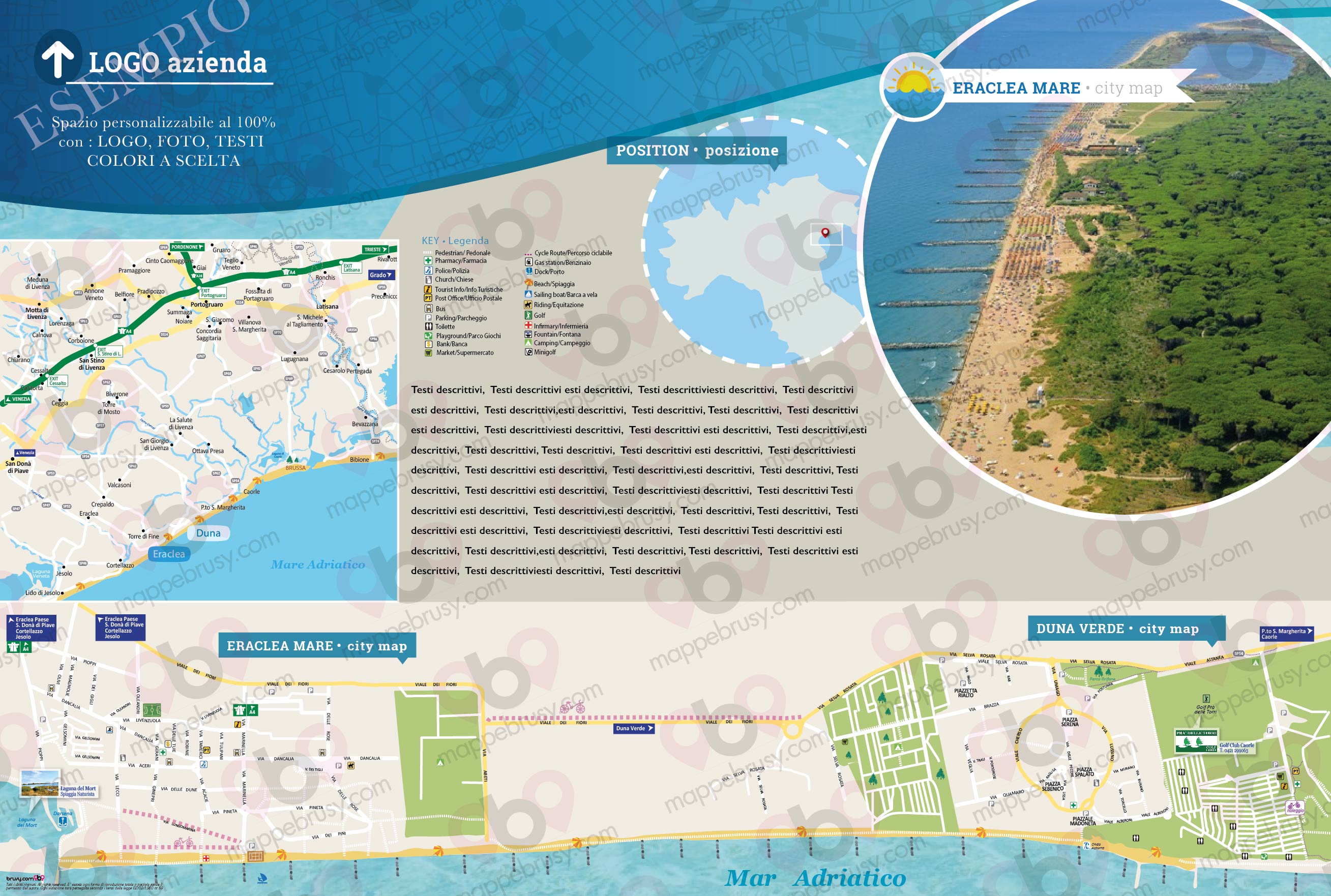 Mappa di Eraclea - Eraclea city map - mappa Eraclea - mappa personalizzata di Eraclea - mappa tursitica di Eraclea