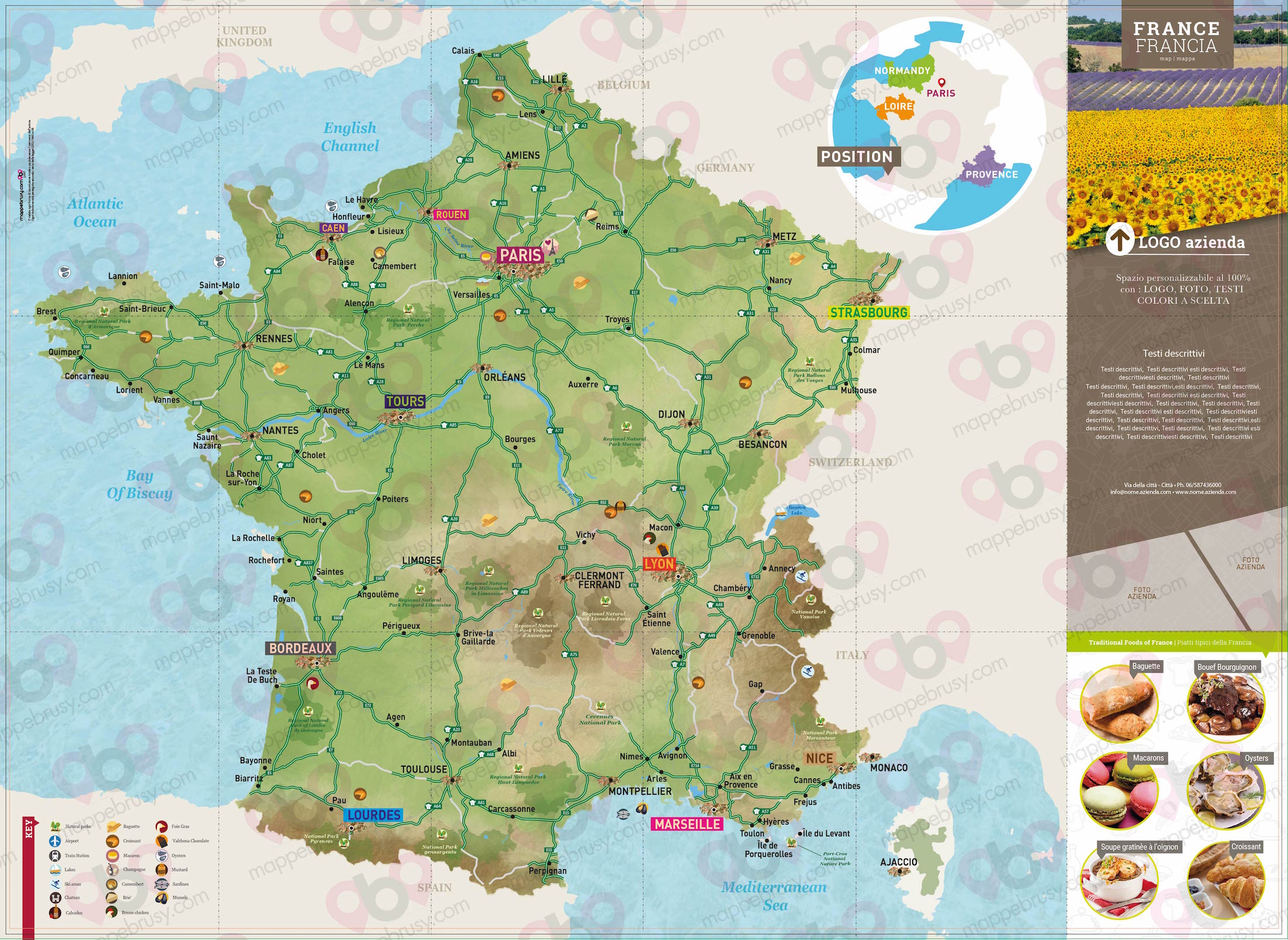 Mappa di Francia - Francia city map - mappa Francia - mappa personalizzata di Francia - mappa tursitica di Francia