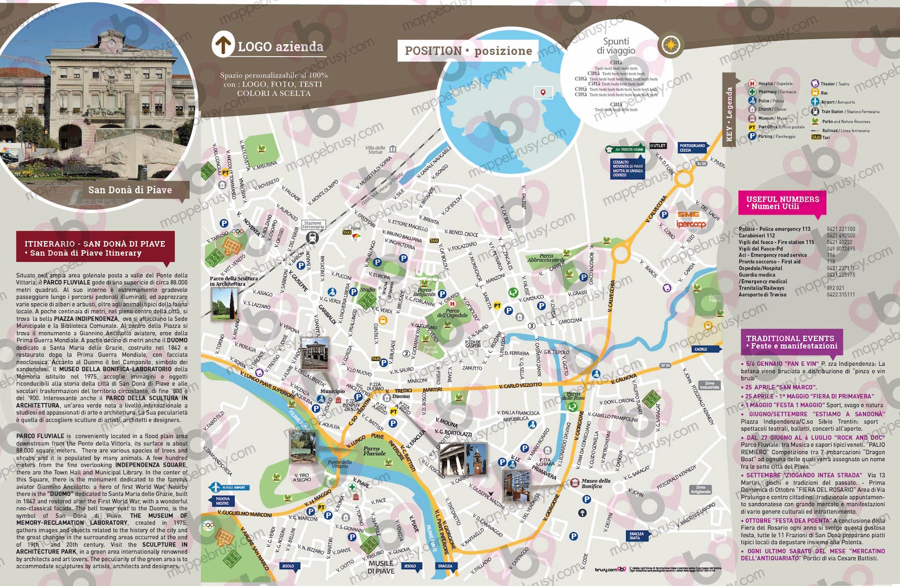 Mappa di San Dona di Piave - San Dona di Piave city map - mappa San Dona di Piave - mappa personalizzata di San Dona di Piave - mappa tursitica di San Dona di Piave