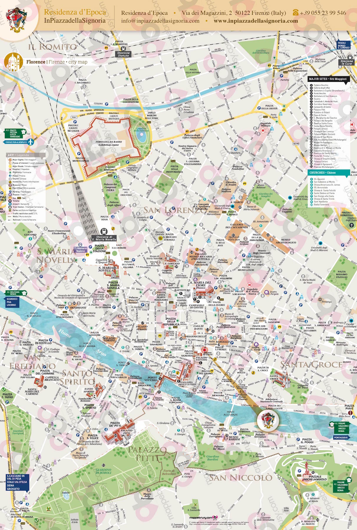 Mappa Liscia personalizzata per In Piazza della Signoria - Firenze