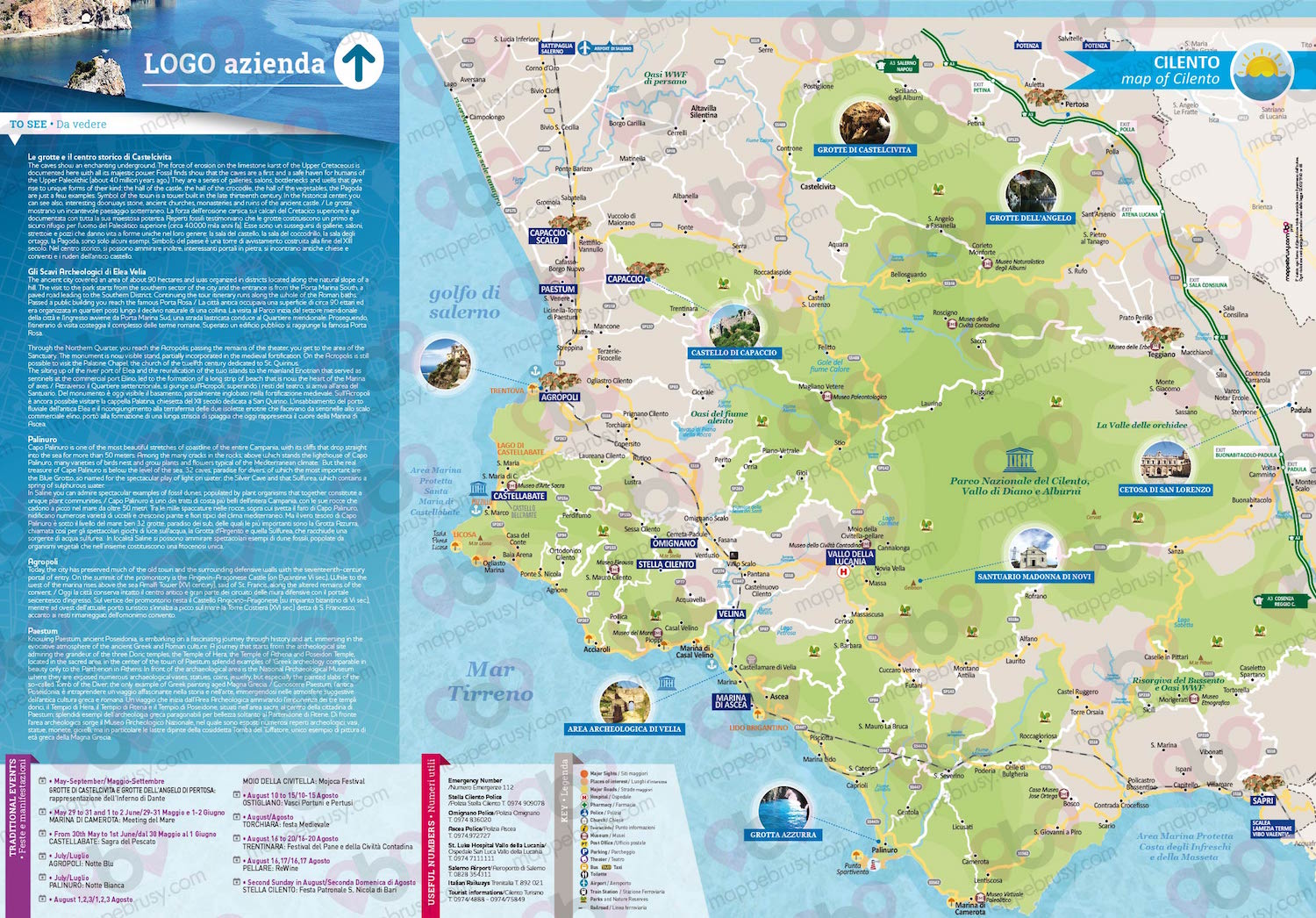 Mappa del Cilento Cartina del Cilento Personalizzata